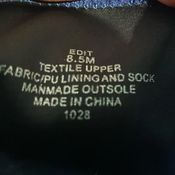 Steve Madden Edit Navy Velvet High Heel Mid-Calf Boots - Picture 8 of 9